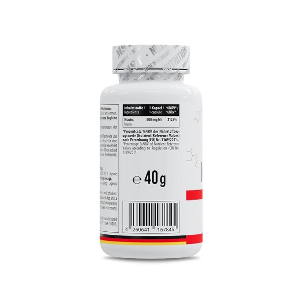 Витамин В3 MST Nutrition Niacin, 60 капсул. Фото 2