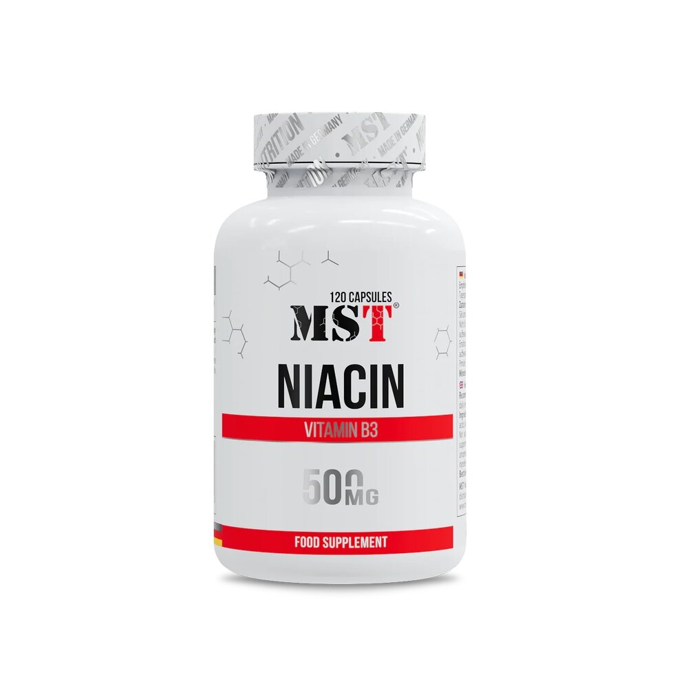 Вітамін В3 MST Nutrition Niacin, 120 капсул