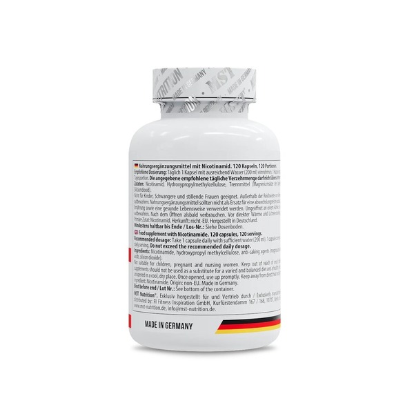Вітамін В3 MST Nutrition Niacin, 120 капсул. Фото 3