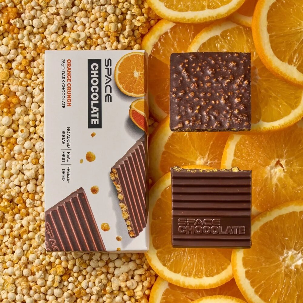 Темний шоколад Spacefood Space Chocolate Orange Crunch, 25 грам. Фото 3