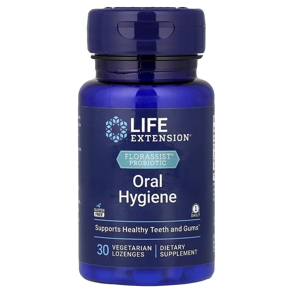 Пробіотичні пастилки для ротової порожнини Life Extension FLORASSIST Probiotic Oral Hygiene, 30 пастилок