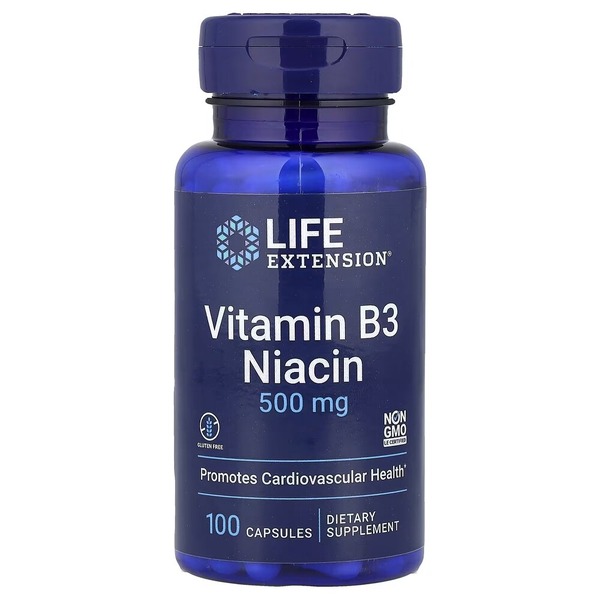 Ниацин Life Extension Vitamin B3 Niacin, 100 капсул