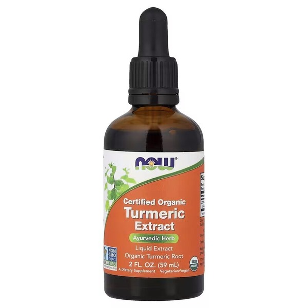 Органический жидкий экстракт куркумы NOW Certified Organic Turmeric Extract, 59 мл