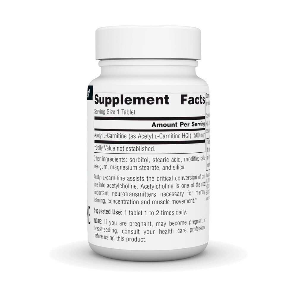 Ацетил L-карнітин Source Naturals Acetyl L-Carnitine 500 mg, 30 таблеток. Фото 2