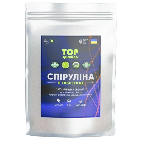 Спіруліна в таблетках TOP Spirulina, 500 таблеток