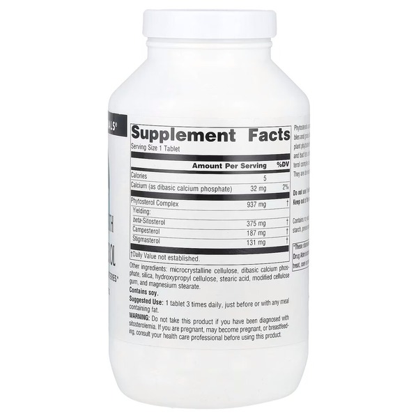 Фитостеролы Source Naturals Beta Sitosterol 375 mg Mega Strength, 240 капсул. Фото 2