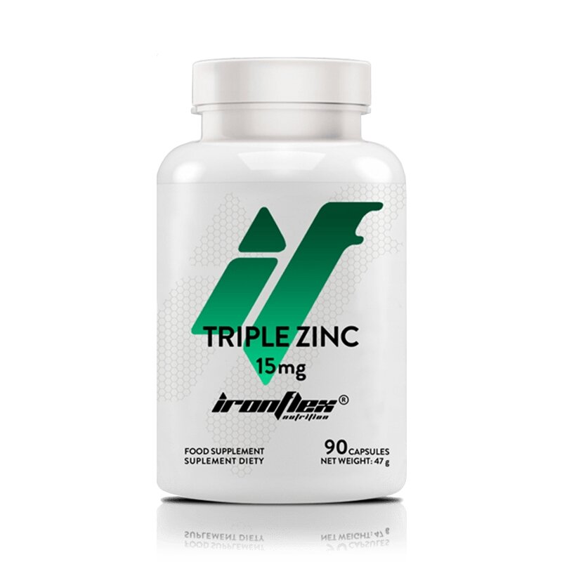 Три формы цинка IronFlex Triple Zinc, 90 капсул