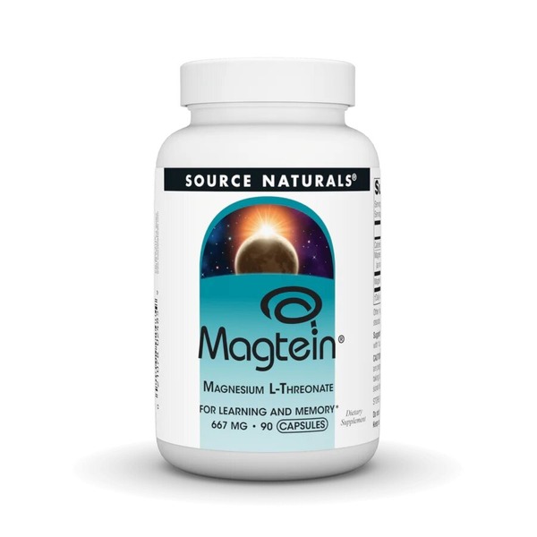 Магній Source Naturals Magtein, 90 капсул