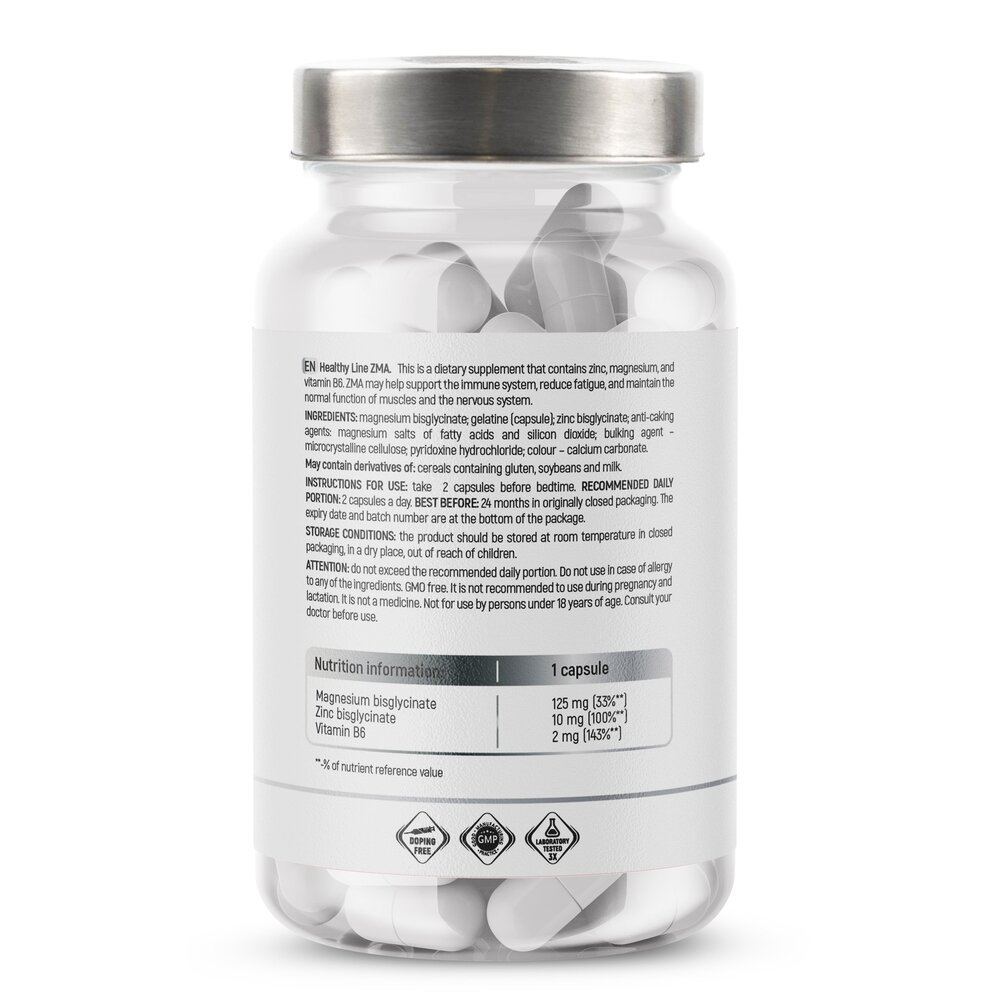 Мінеральний комплекс Sport Generation Healthy Line ZMA, 90 капсул. Фото 2
