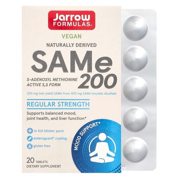 Амінокислота Jarrow Formulas SAMe 200 mg, 20 таблеток