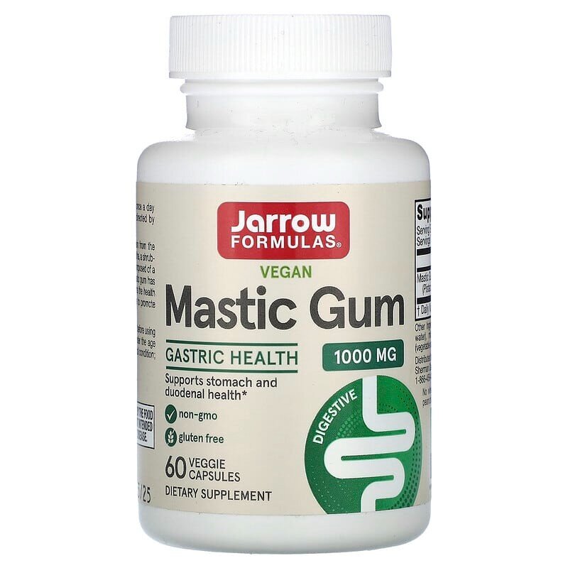 Мастикова смола Jarrow Formulas Mastic Gum 1000 mg, 60 капсул