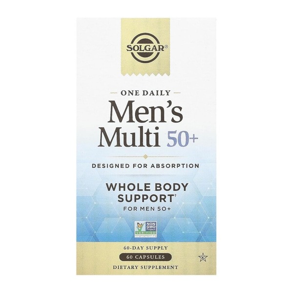 Чоловічий мультивітамінний комплекс Solgar One Daily Men’s Multi 50+, 60 капсул