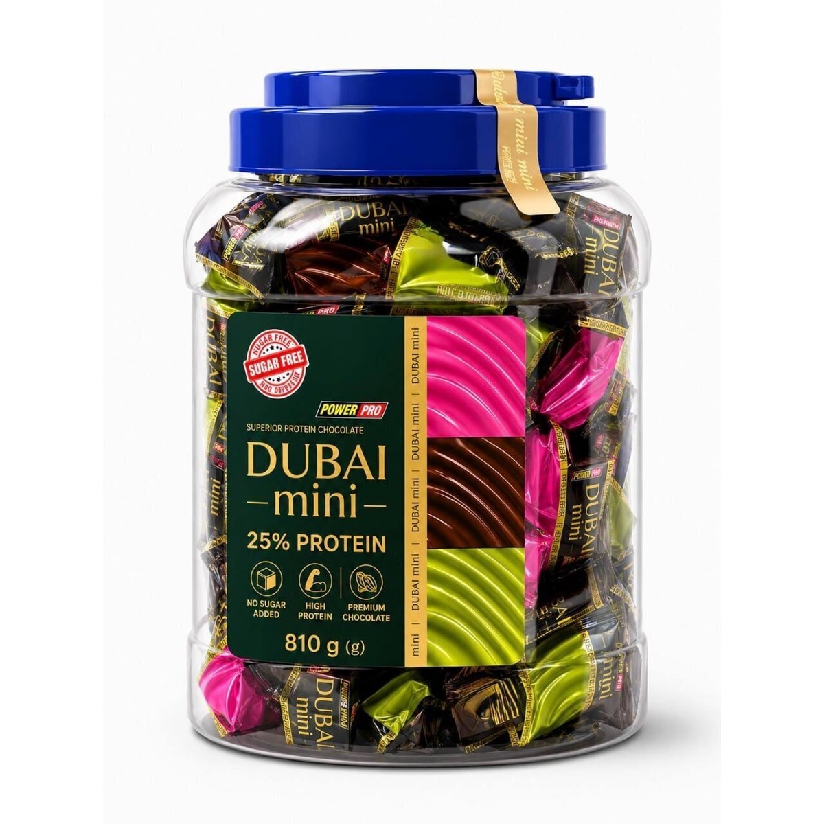 Протеїновi цукерки Power Pro Dubai Mini Sugar Free, 810 грам