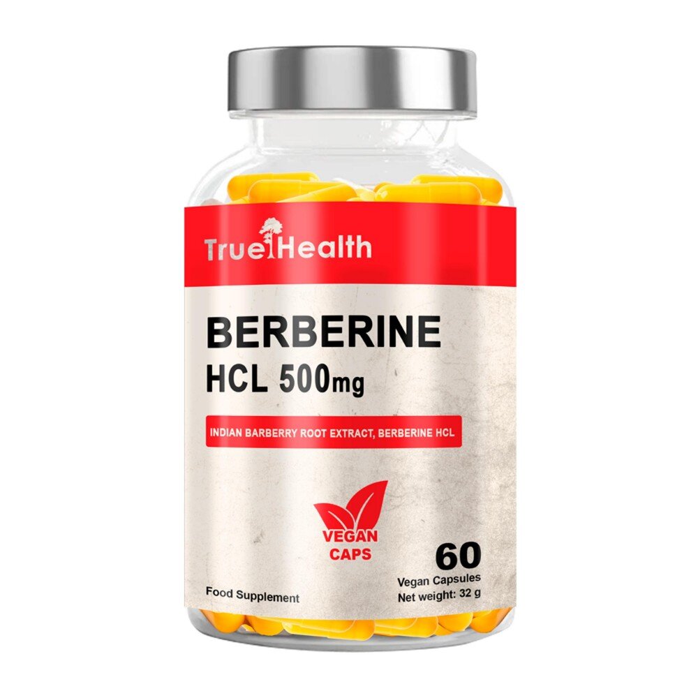 Берберин True Health Berberine HCL 500 mg, 60 вегакапсул