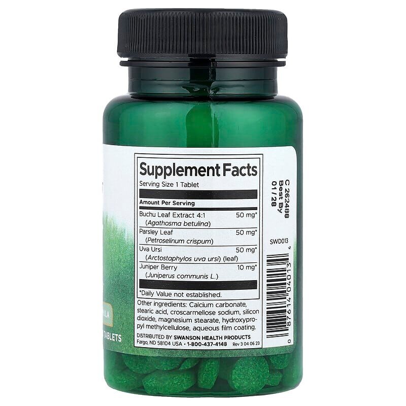 Трав’яна формула Swanson Water Pills, 120 таблеток. Фото 2