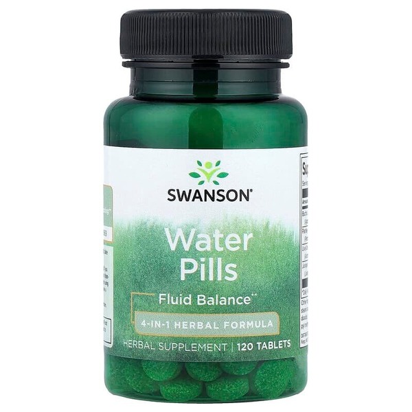 Трав’яна формула Swanson Water Pills, 120 таблеток