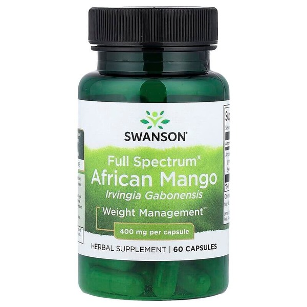 Африканське манго Swanson African Mango 400 mg Full Spectrum, 60 капсул