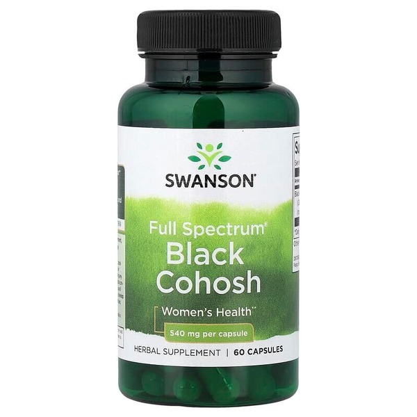 Циміцифуга Swanson Black Cohosh 540 mg Full Spectrum, 60 капсул