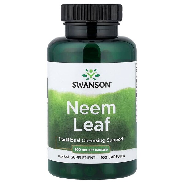 Лист німу Swanson Neem Leaf 500 mg, 100 капсул