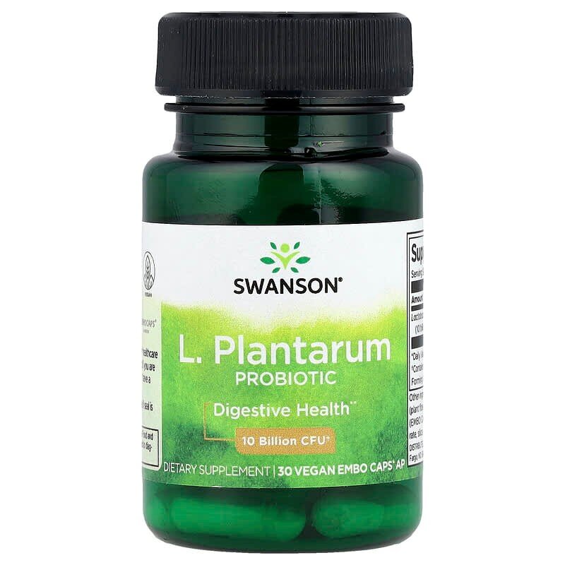 Пробіотик Swanson L. Plantarum Probiotic 10 Billion CFU, 30 вегакапсул