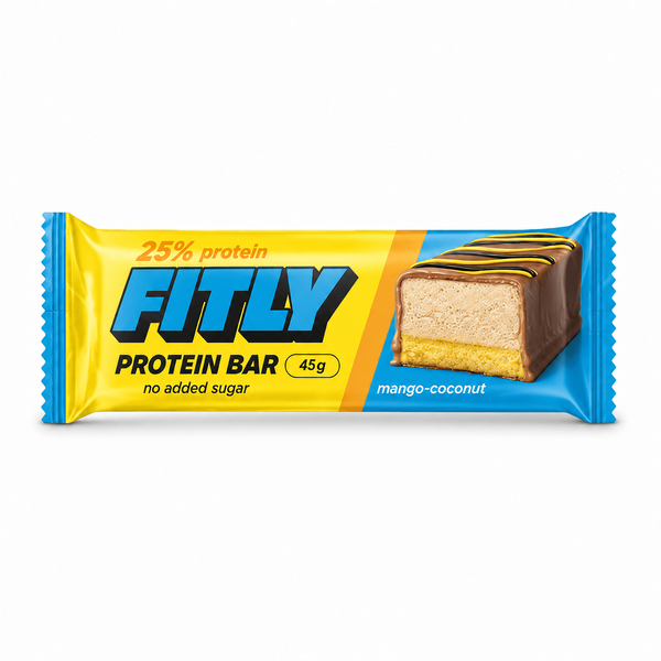 Протеїновий батончик Fitly Protein Bar 25% No Added Sugar, 45 грам. Фото 4
