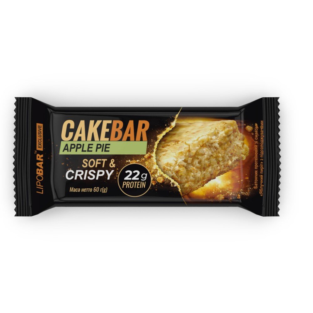 Десертный протеиновый батончик LipoBar Cake Bar, 60 грамм. Фото 6