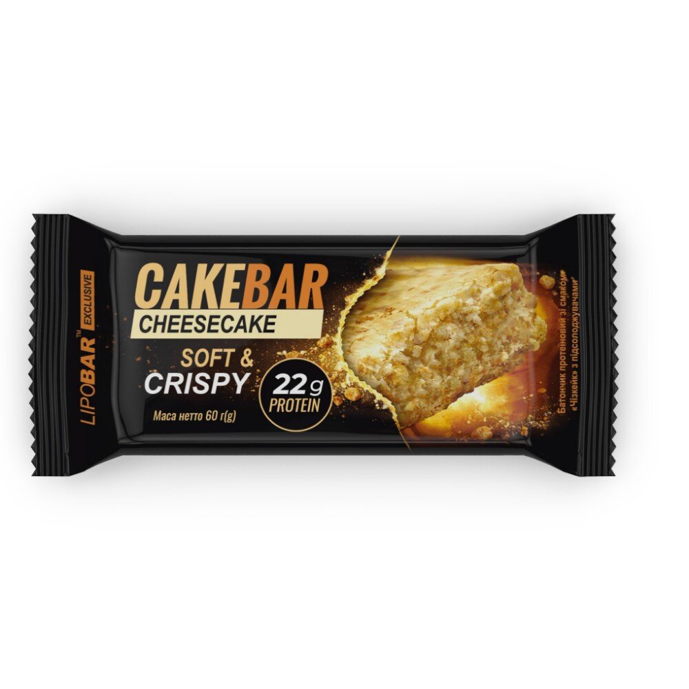 Десертный протеиновый батончик LipoBar Cake Bar, 60 грамм. Фото 5