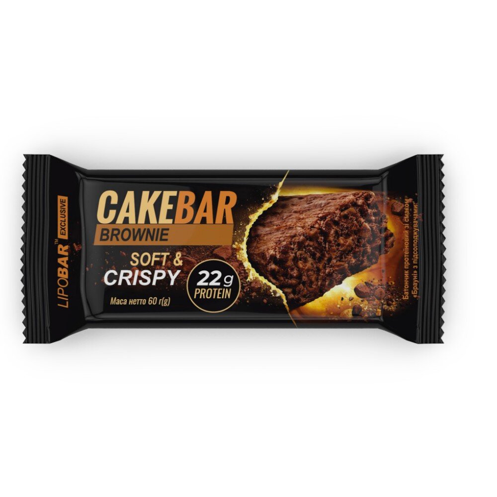 Десертный протеиновый батончик LipoBar Cake Bar, 60 грамм. Фото 2