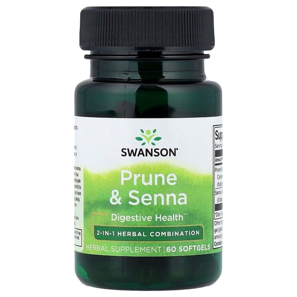 Чорнослив та сенна Swanson Prune & Senna, 60 капсул