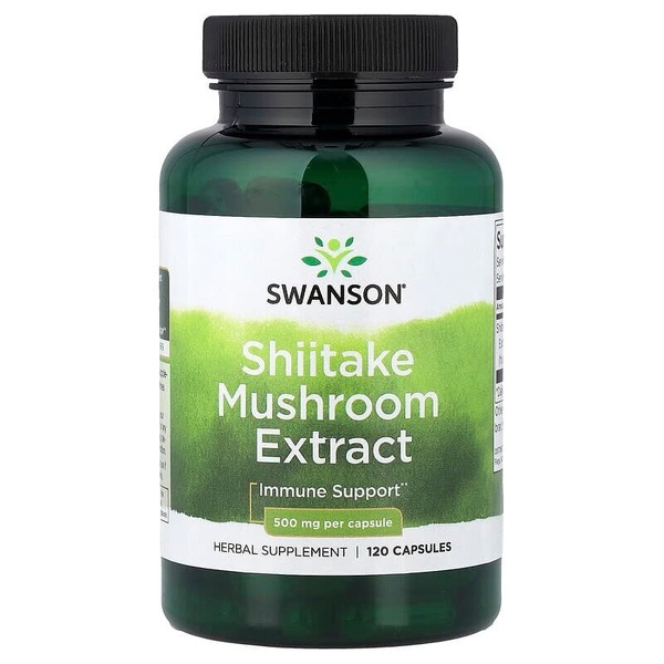Екстракт шиїтаке Swanson Shiitake Mushroom Extract 500 mg, 120 капсул