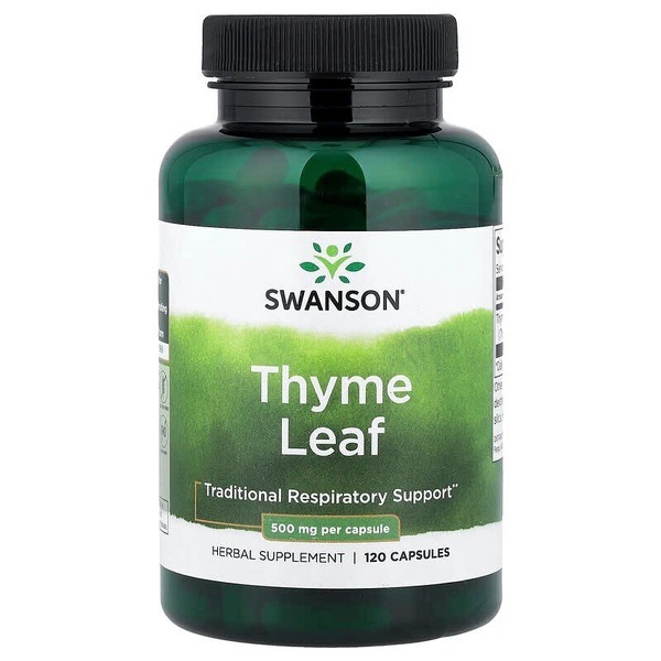 Екстракт листя тим’яну Swanson Thyme Leaf 500 mg, 120 капсул