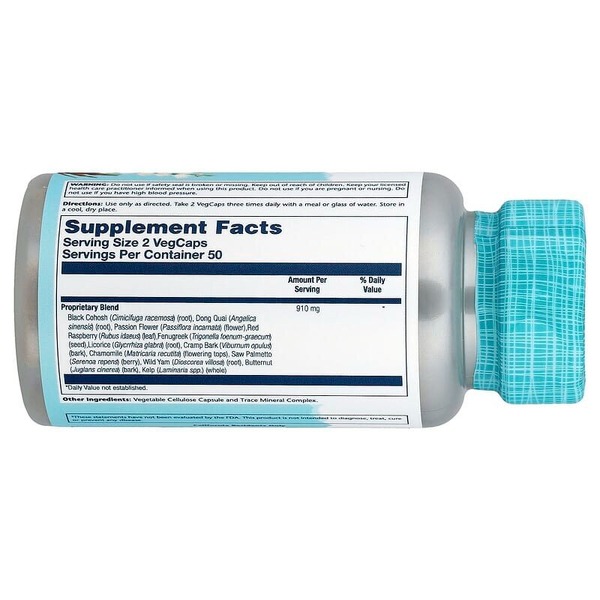 Жіночий рослинний комплекс Solaray Female Hormone Blend Sp-7c, 100 вегакапсул. Фото 2