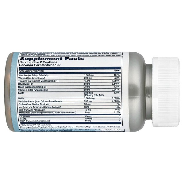 Комплекс для волос Solaray Hair Nutrients, 60 вегакапсул. Фото 2