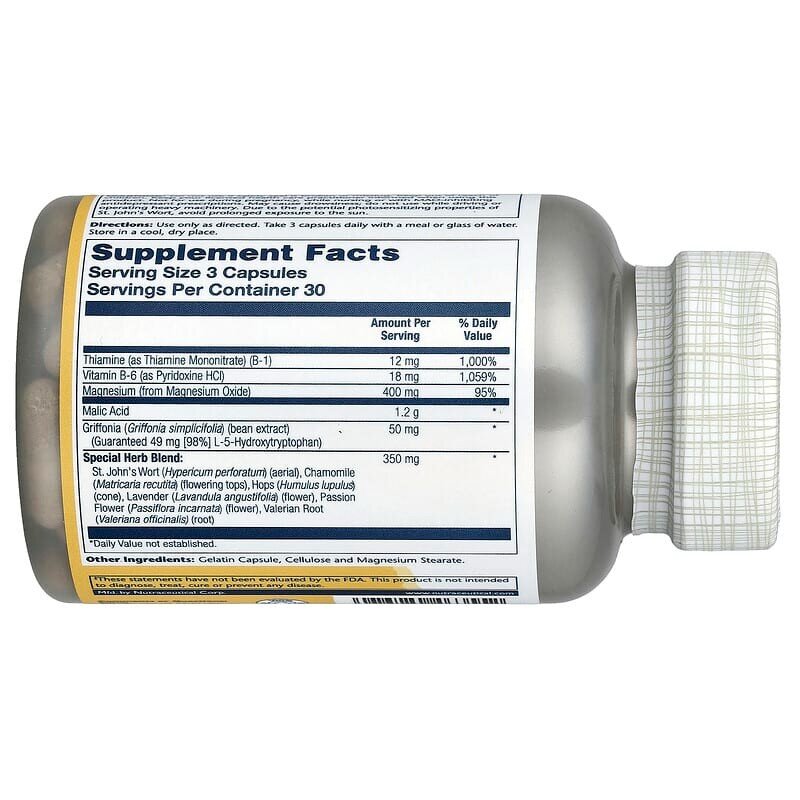 Магний с яблочной кислотой Solaray Malic Acid Magnesium, 90 капсул. Фото 2
