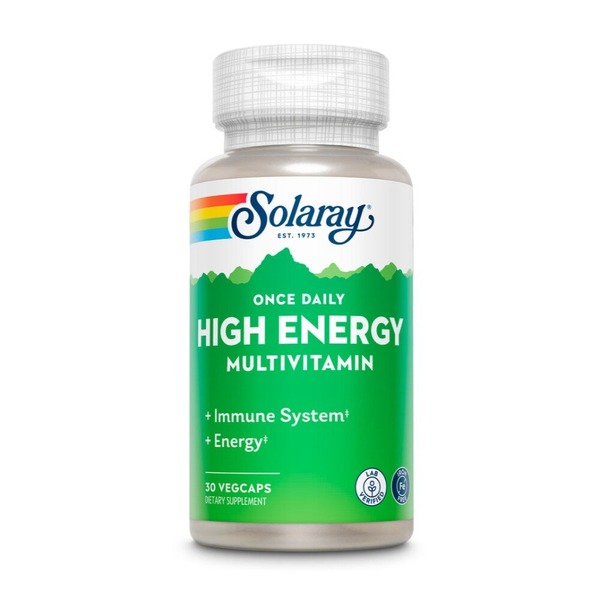 Мультивітамінний комплекс Solaray Once Daily High Energy Multivitamin Iron-Free, 30 вегакапсул без заліза