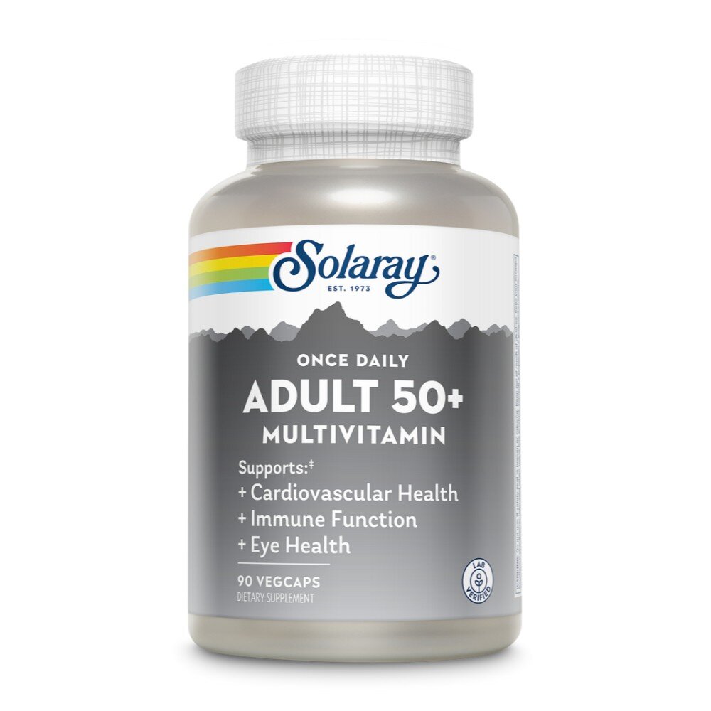 Мультивитаминный комплекс для дорослих Solaray Once Daily Adult 50+ Multivitamin, 90 вегакапсул