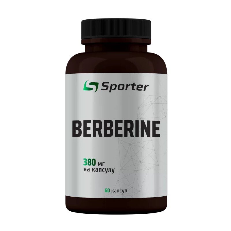 Натуральна добавка Sporter Berberine 380 mg, 60 капсул