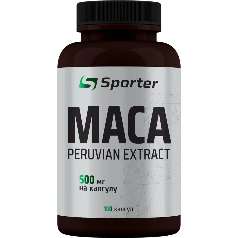 Мака перуанская Sporter Maca 500 mg, 100 капсул
