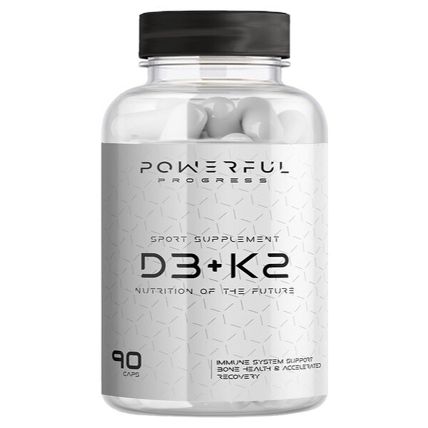Витамины и минералы Powerful Progress D3+K2, 90 капсул