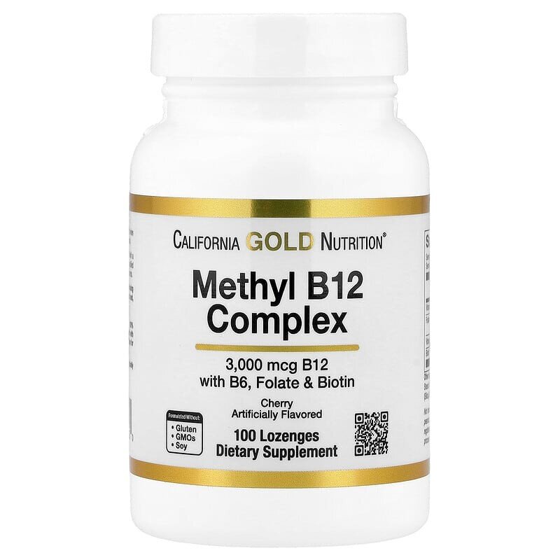 Метил B12 комплекс California Gold Nutrition Methyl B12 Complex, 100 пастилок