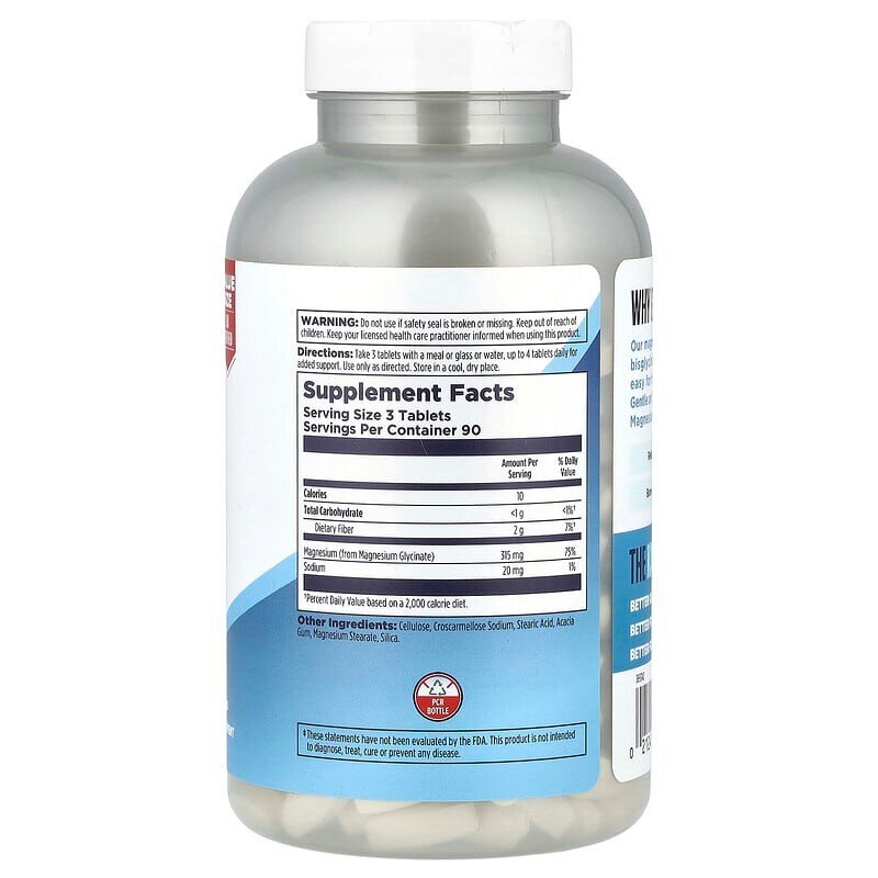 Вітаміни та мінерали KAL High Absorption Magnesium Fully Chelated, 270 таблеток. Фото 2