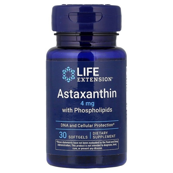 Натуральна добавка Life Extension Astaxanthin 4 mg, 30 капсул