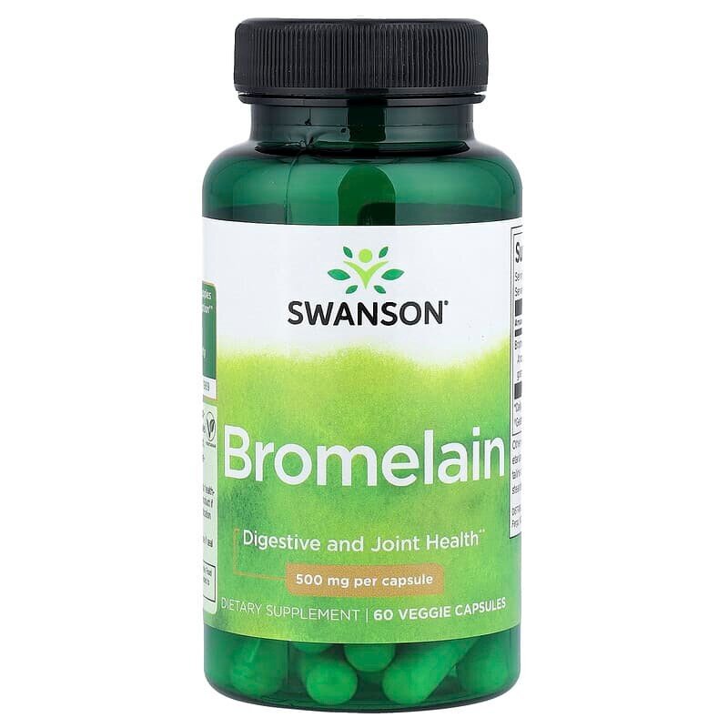Бромелайн Swanson Bromelain 500 mg, 60 вегакапсул