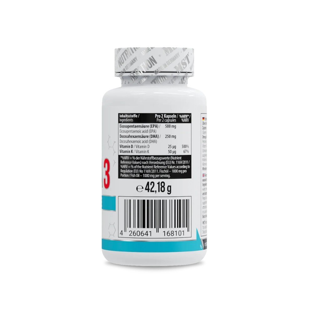 Жирні кислоти MST Nutrition Omega 3 Triglyceride D3 + K2, 60 капсул. Фото 2