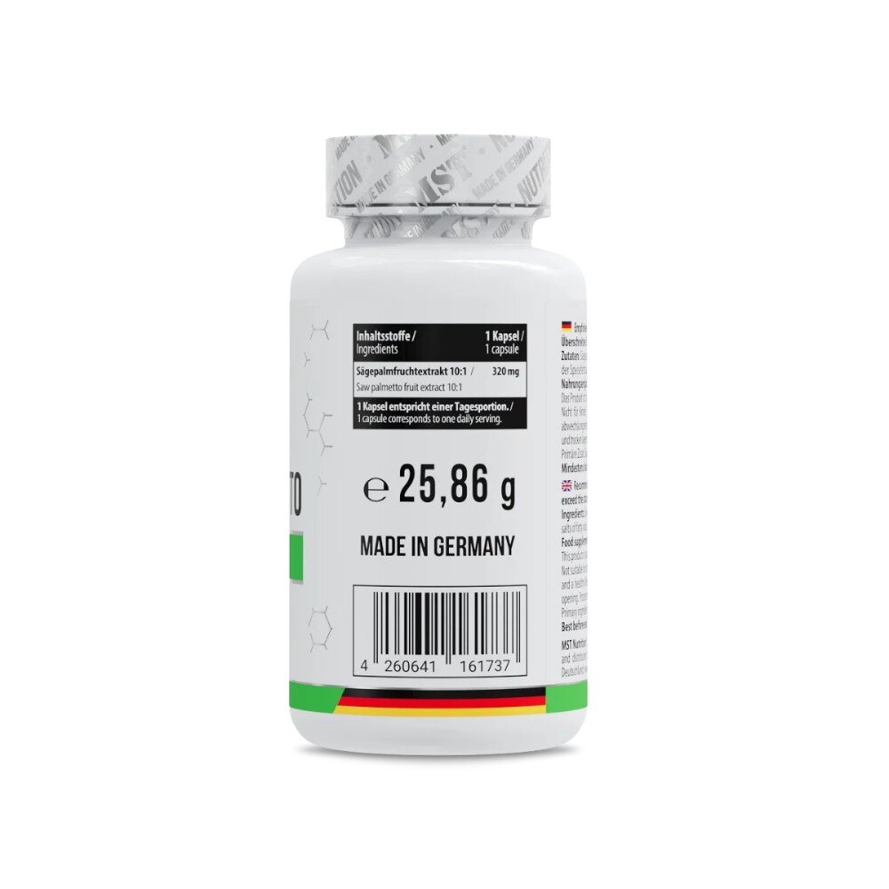 Экстракт сереноа MST Nutrition Saw Palmetto Extract 320 mg, 60 капсул. Фото 2