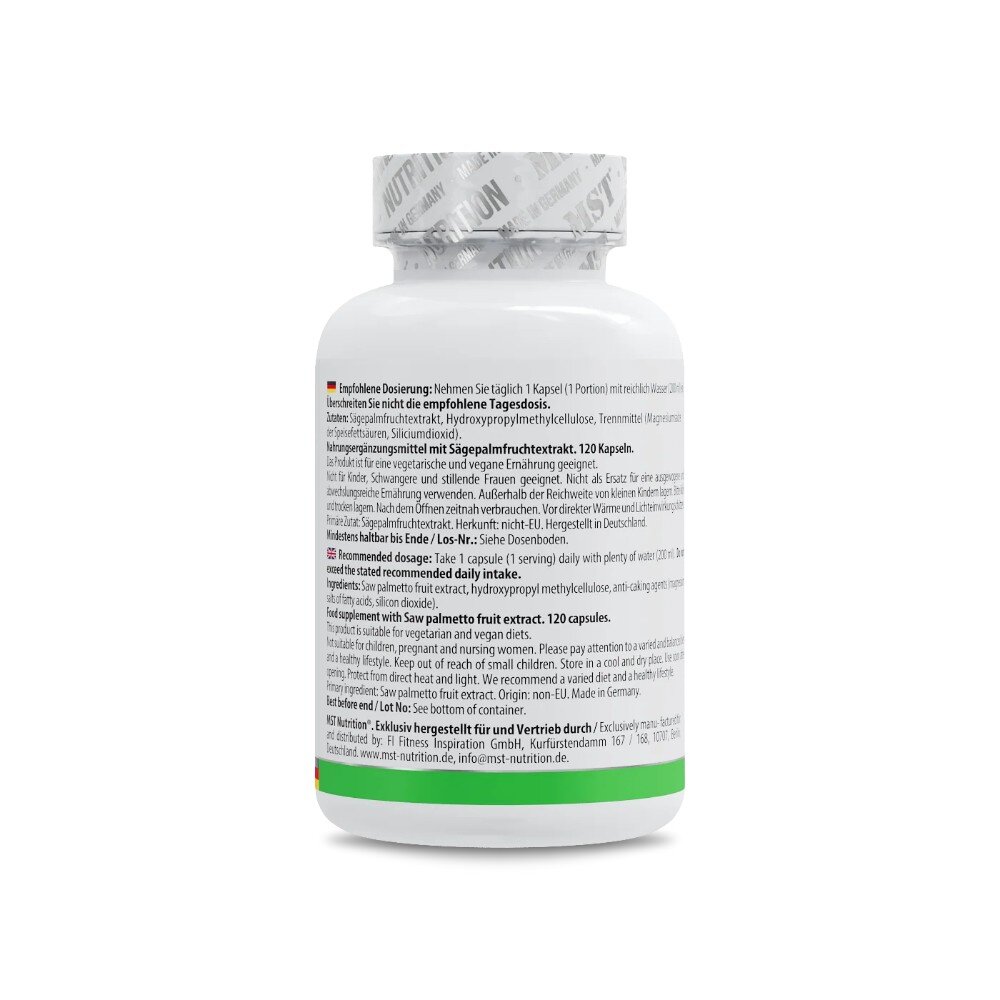 Экстракт сереноа MST Nutrition Saw Palmetto Extract 320 mg, 120 капсул. Фото 3