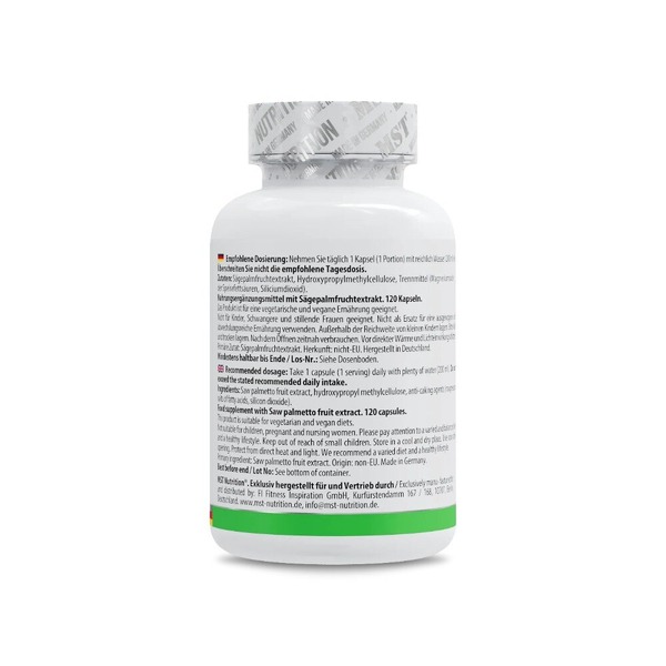 Экстракт сереноа MST Nutrition Saw Palmetto Extract 320 mg, 120 капсул. Фото 3