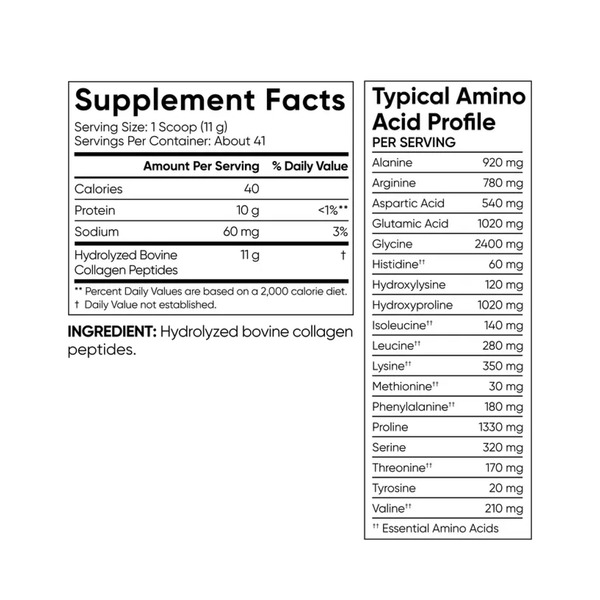 Collagen Peptides - 454g Unflavored. Фото 2