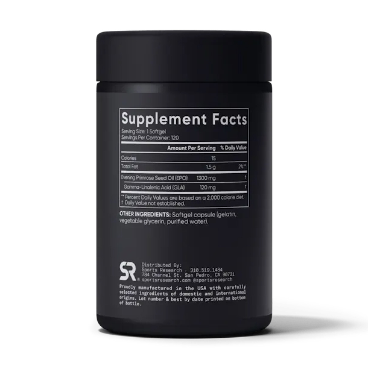 Evening Primrose Oil 1300mg - 120 softgels. Фото 2