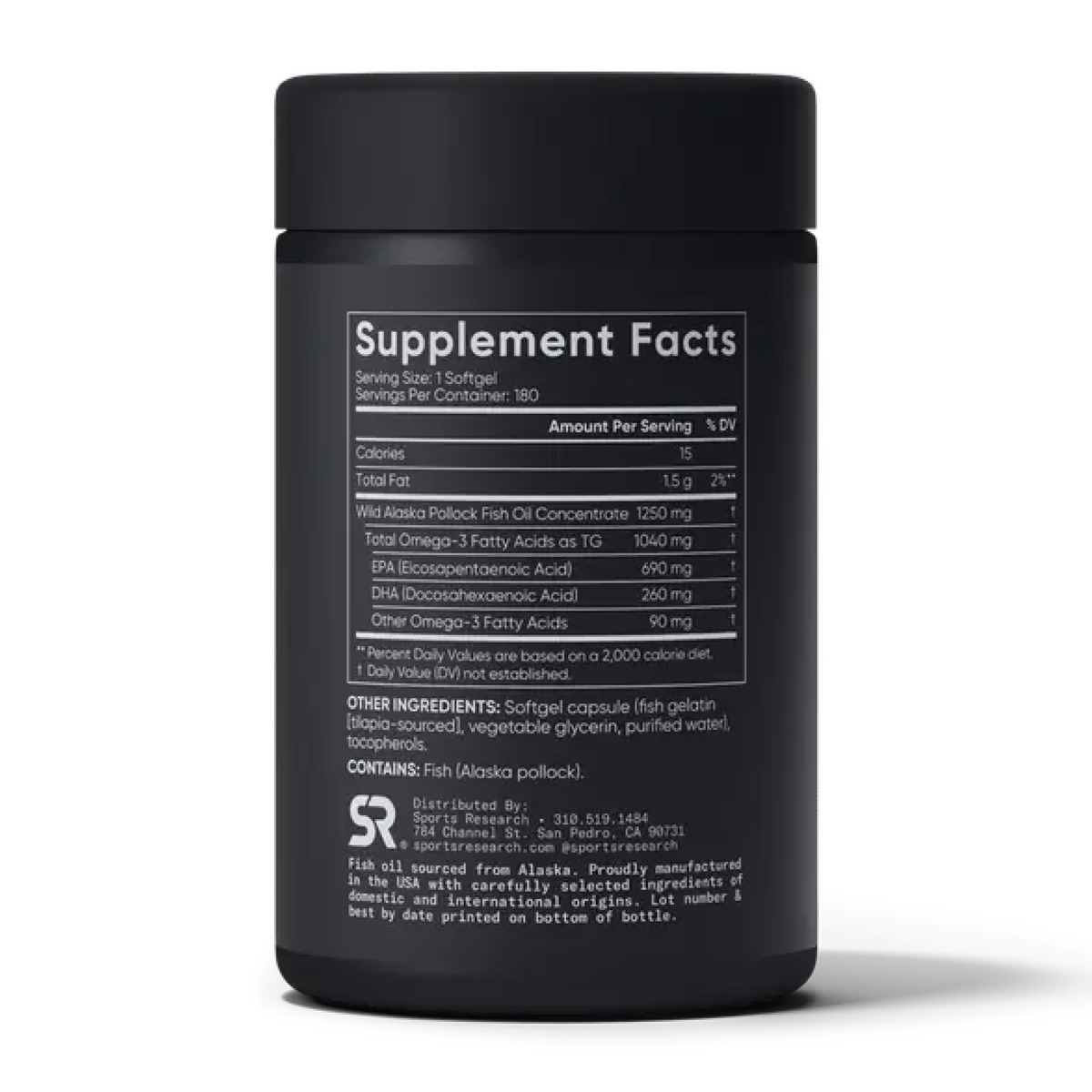 Omega-3 Fish Oil Alaska 1250mg - 180 softgels. Фото 2